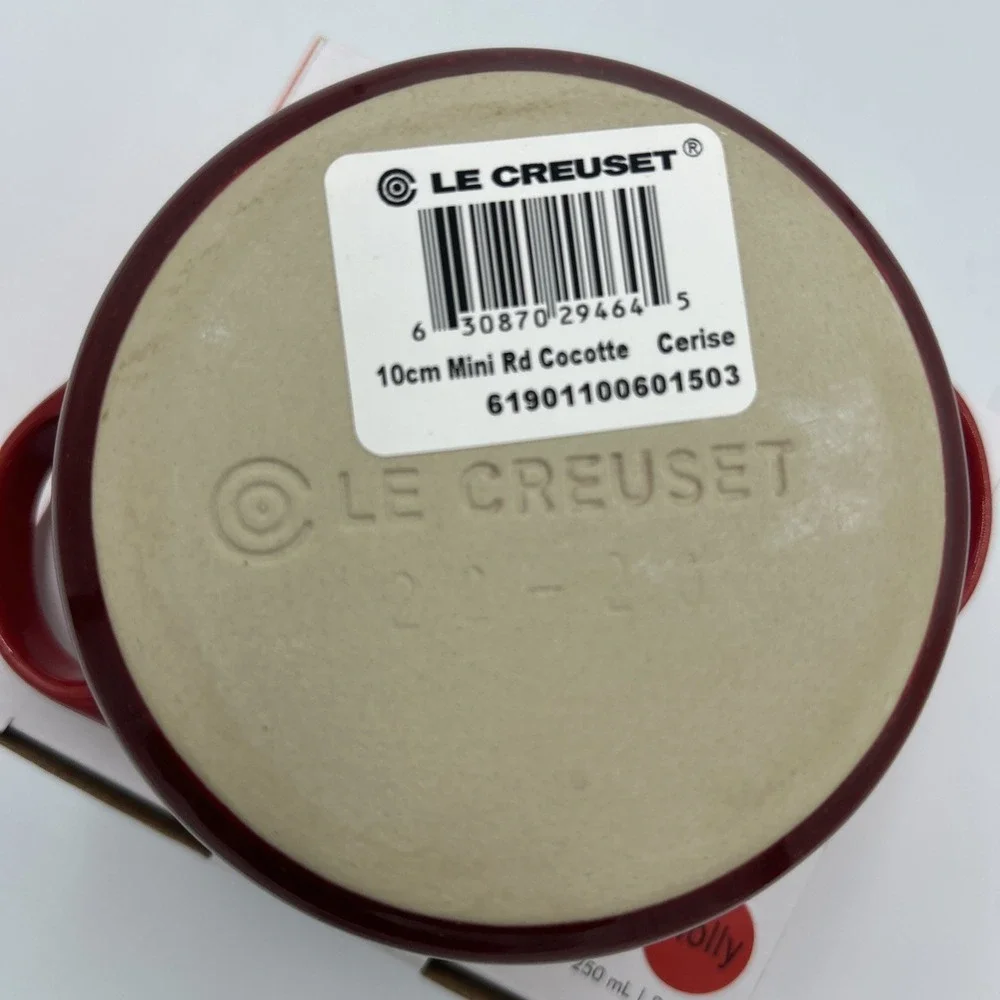 NEW Le Creuset Mini Cocotte 8oz Red Holly 4